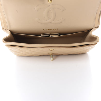 Chanel Caviar Quilted Medium Double Flap Beige Clair 5 of 11