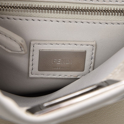 Fendi Nappa Lace Up Mini Peekaboo Iconic Satchel Bianco Carta 7 of 10