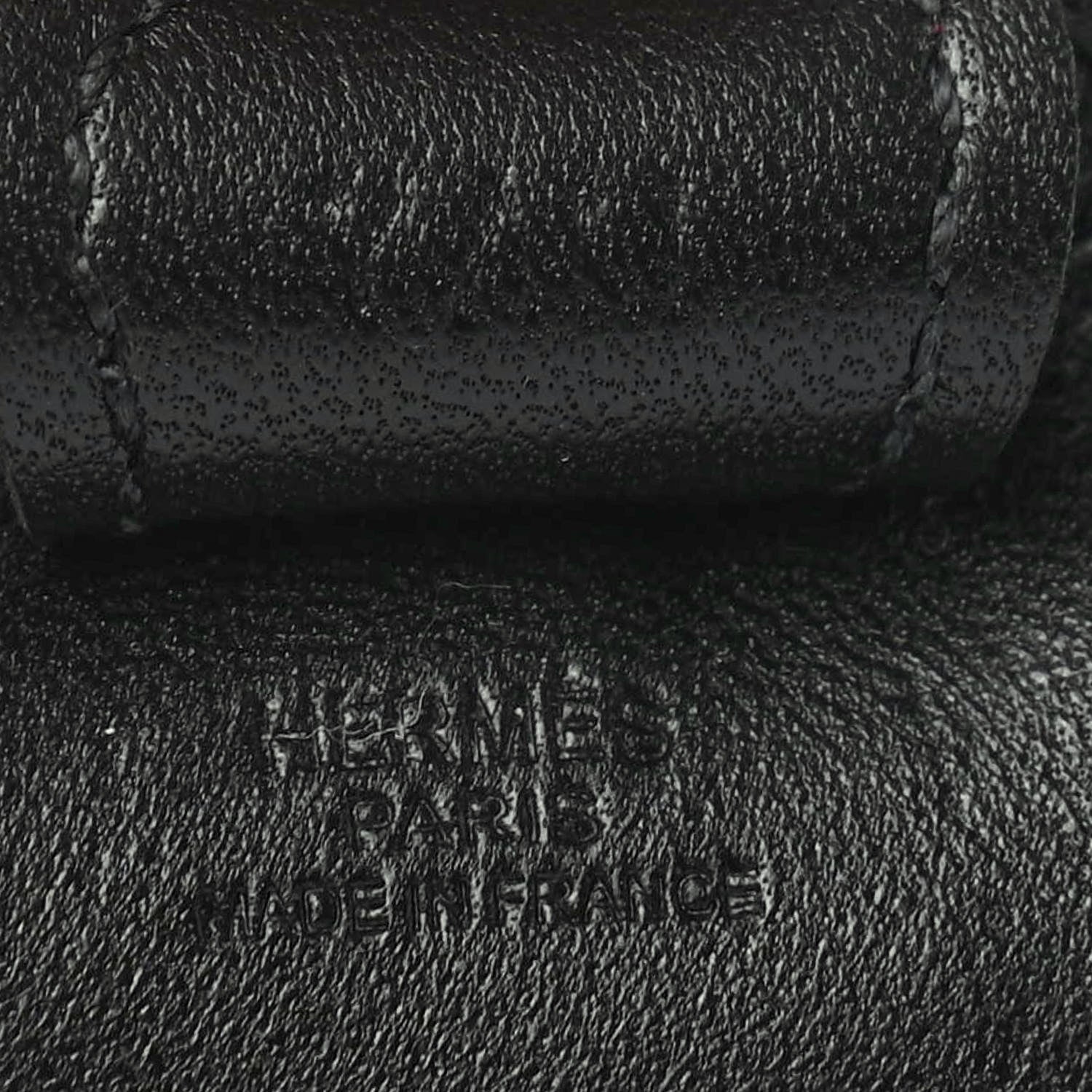 Hermes Milo Lambskin Grigri Rodeo Horse Bag Charm PM So Black 3 of 4