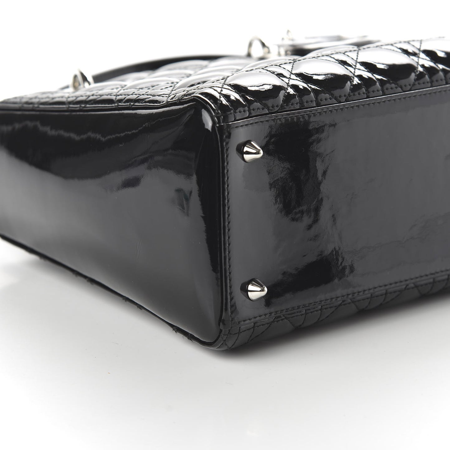 Patent Cannage Medium Lady Dior Black