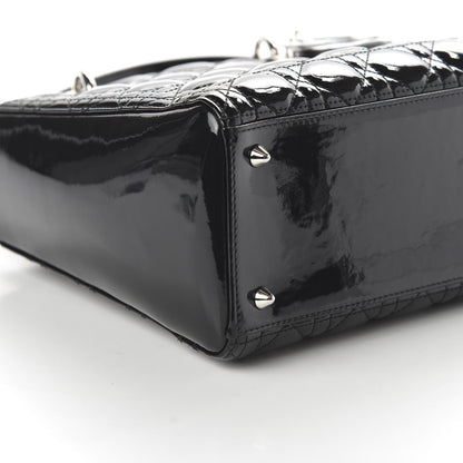 Christian Dior Patent Cannage Medium Lady Dior Black 6 of 9