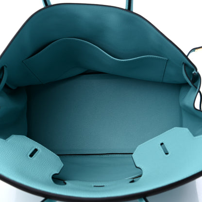 Hermes Togo Birkin 35 Bleu Atoll 5 of 9