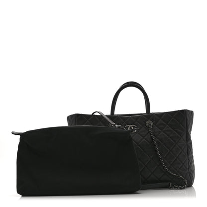 Chanel Caviar Quilted Large Coco Handle Shopping Tote Black 3 of 11