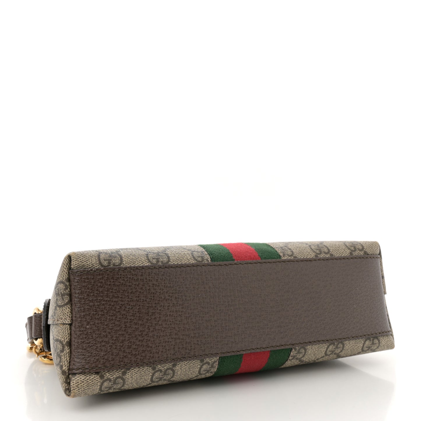 GG Supreme Monogram Textured Dollar Calfskin Web Small Ophidia Dome Shoulder Bag Beige Ebony New Acero