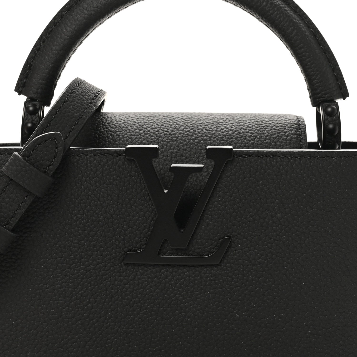 Louis Vuitton Matte Taurillon Capucines East West Mini All Black 7 of 10