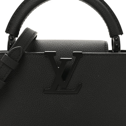 Louis Vuitton Matte Taurillon Capucines East West Mini All Black 7 of 10