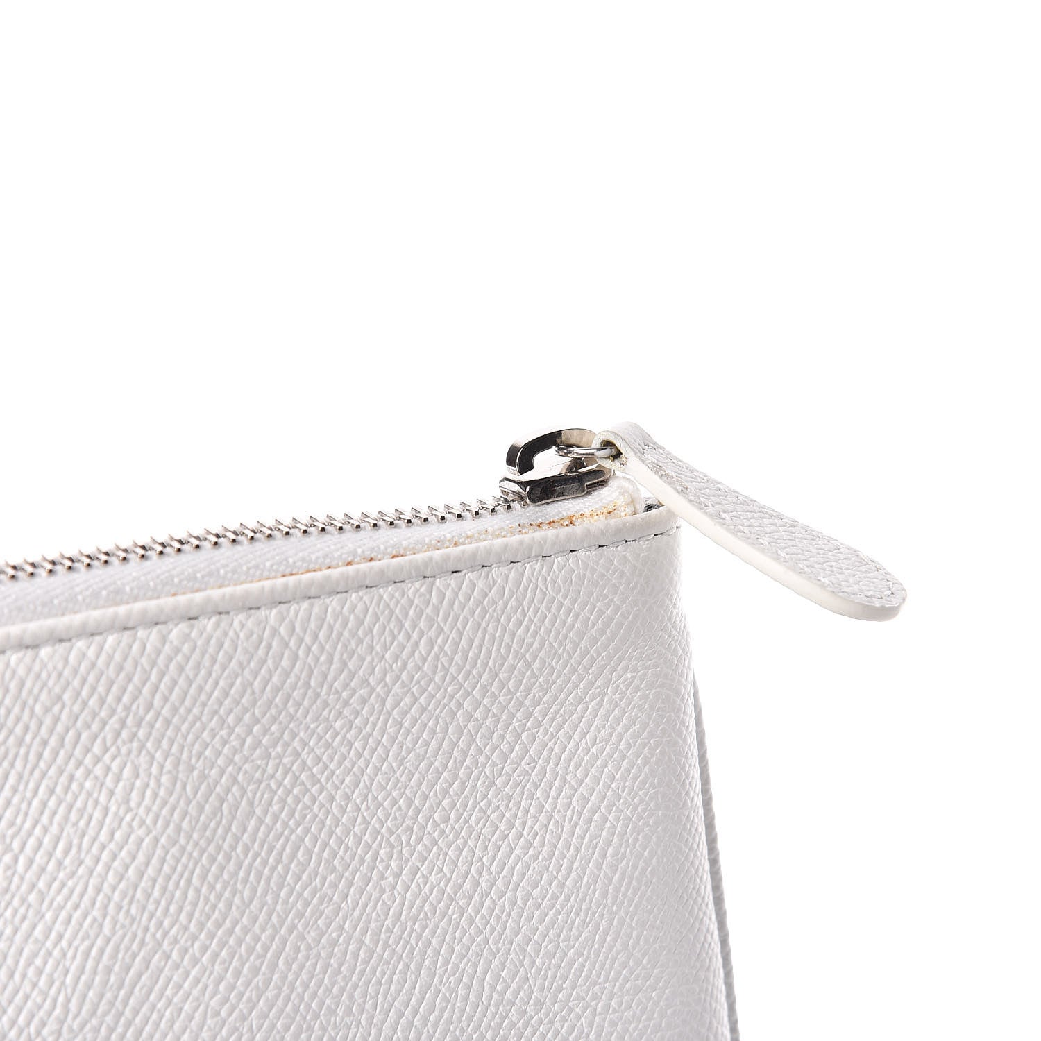 Balenciaga Signature Grained Calfskin Large Ville Zip Pouch White 9 of 11