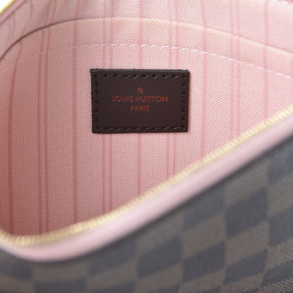 Louis Vuitton Damier Ebene Neverfull MM GM Pochette Rose Ballerine 7 of 8