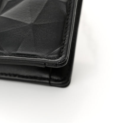 Christian Dior Calfskin Macrocannage Diamond Caro Zipped Pouch With Chain Black 11 of 13