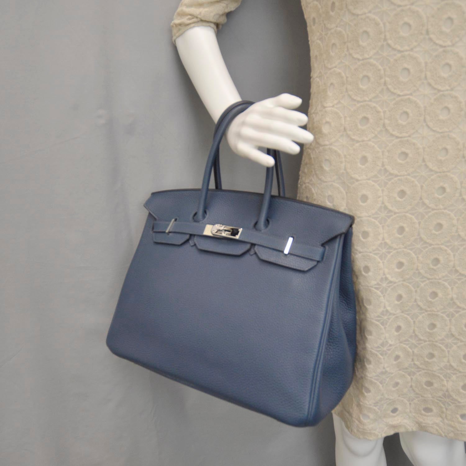 Hermes Togo Birkin 35 Bleu de Prusse 2 of 9