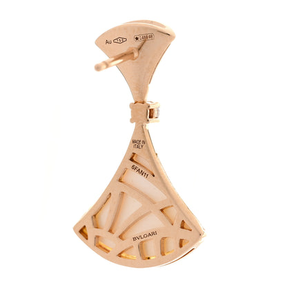 Bulgari 18K Rose Gold Diamond Mother of Pearl Divas' Dream Earrings 4 of 4