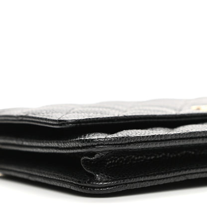 Chanel Caviar Quilted Wallet On Chain WOC Black 10 of 11