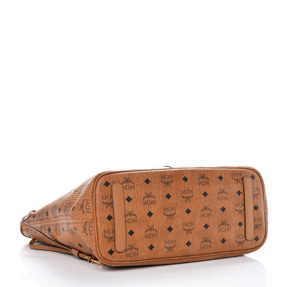 MCM Visetos Medium Liz Reversible Shopper Tote Cognac 5 of 15