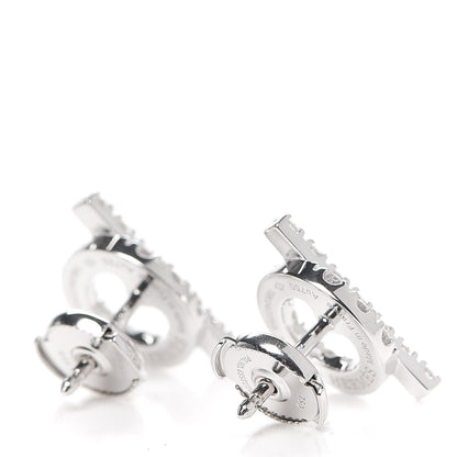 Hermes 18K White Gold Diamond Finesse Earrings 3 of 5