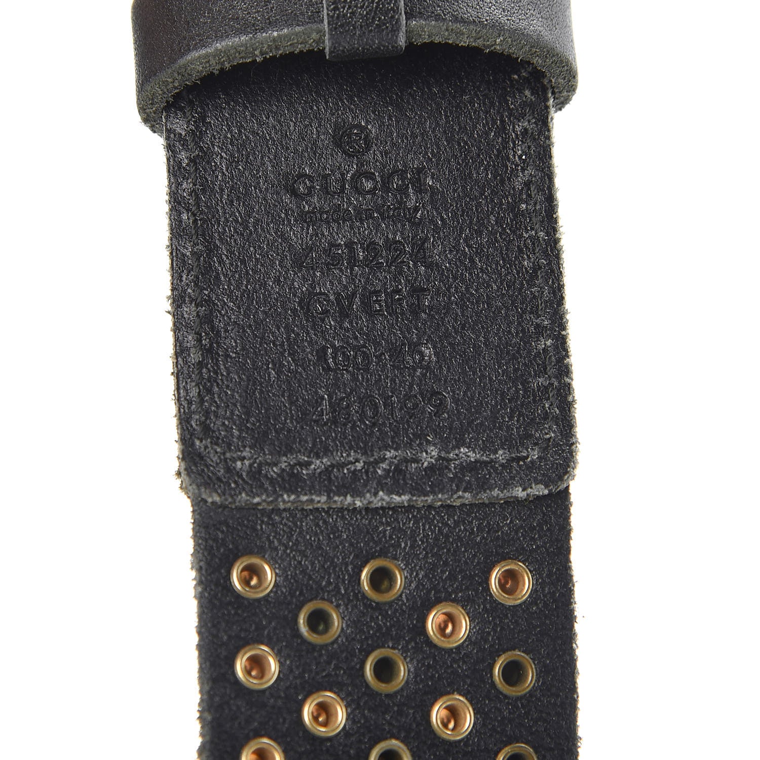 Gucci Calfskin Studded Feline Belt 100 40 Black 4 of 6