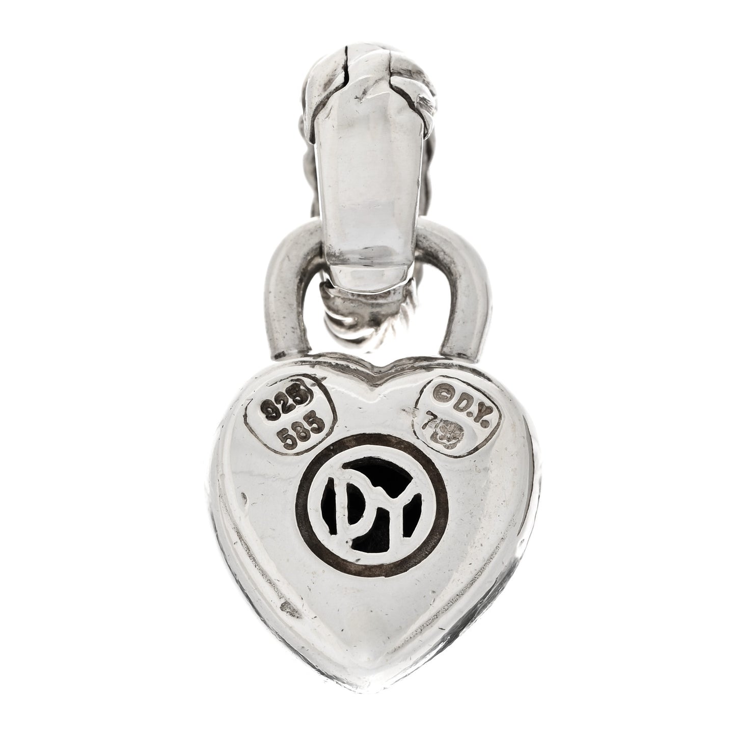 Sterling Silver 14K Yellow Gold Heart Enhancer Pendant