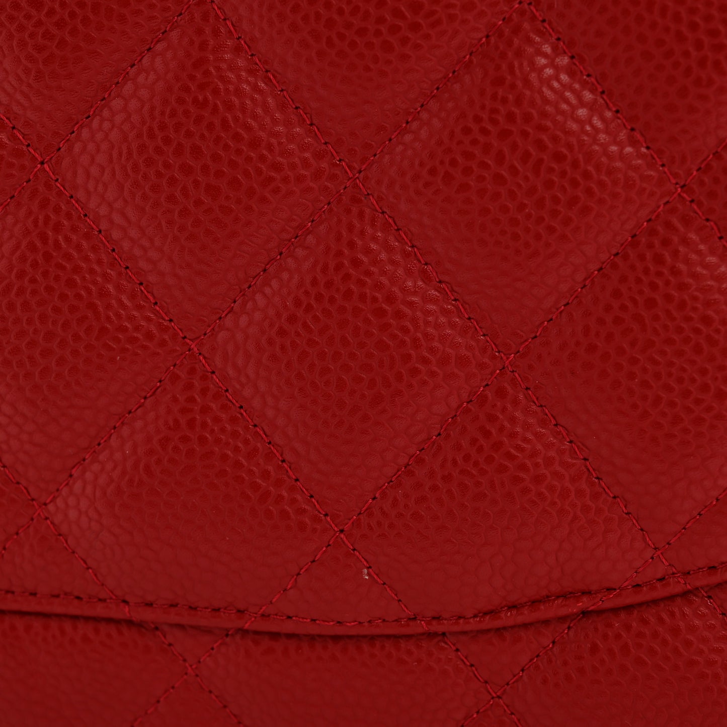 Caviar Quilted Jumbo Single Flap Red