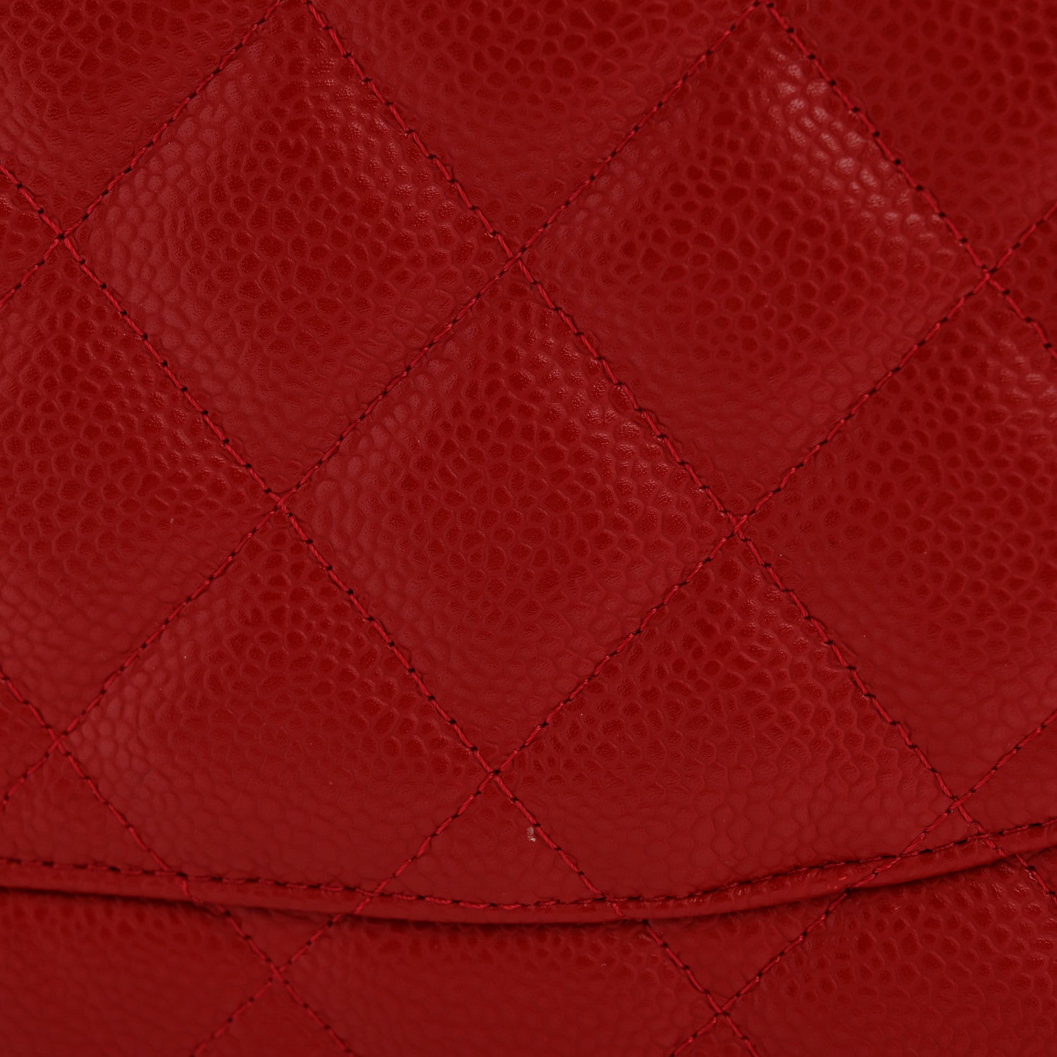 Chanel Caviar Quilted Jumbo Single Flap Red 14 of 14