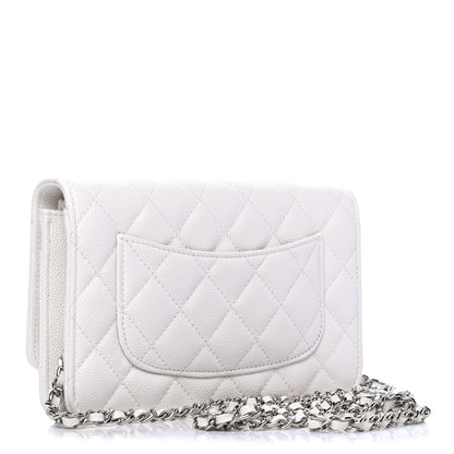 Chanel Caviar Quilted Wallet On Chain WOC White 2 of 4