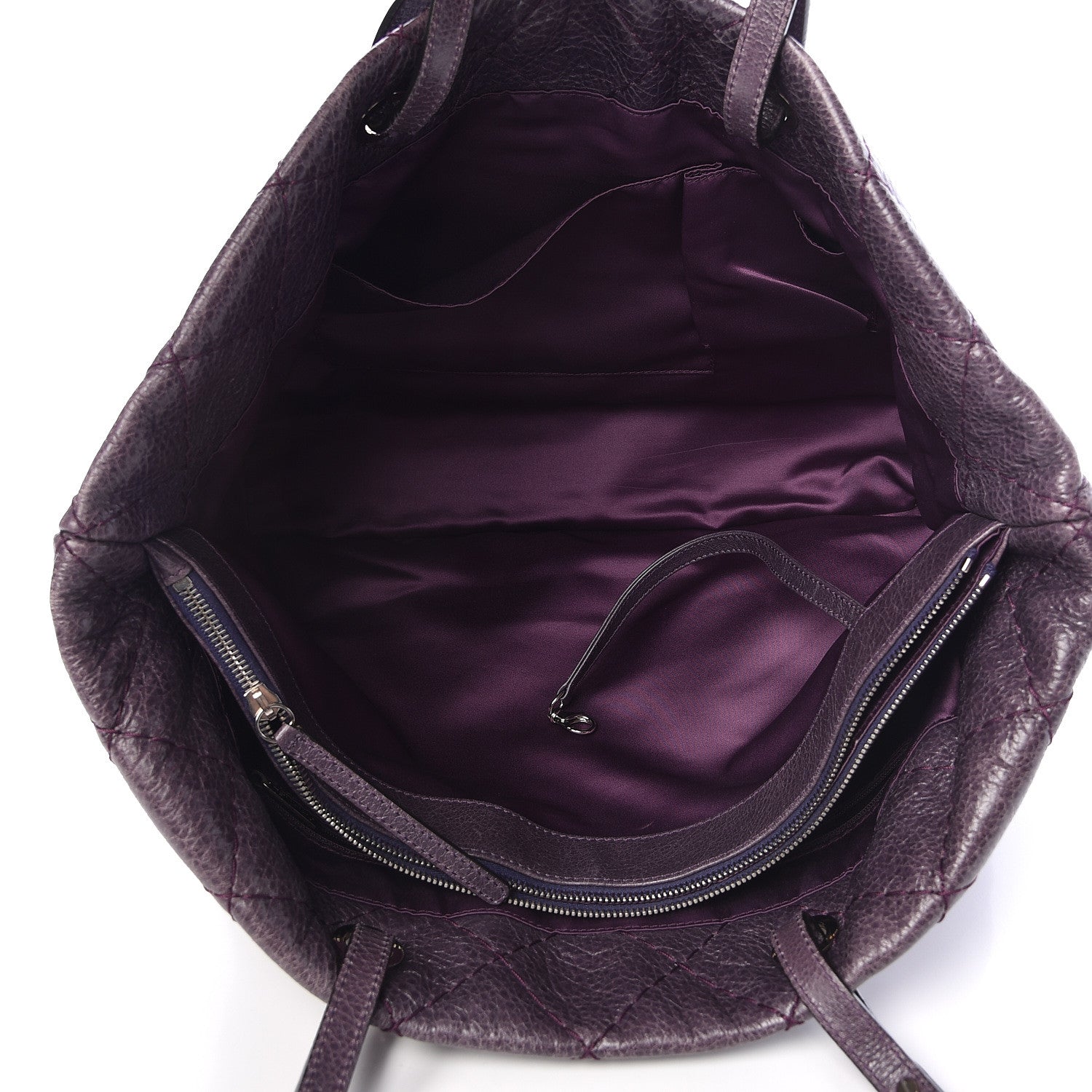 Chanel Glazed Calfskin Large On The Road Tote Purple 5 of 11