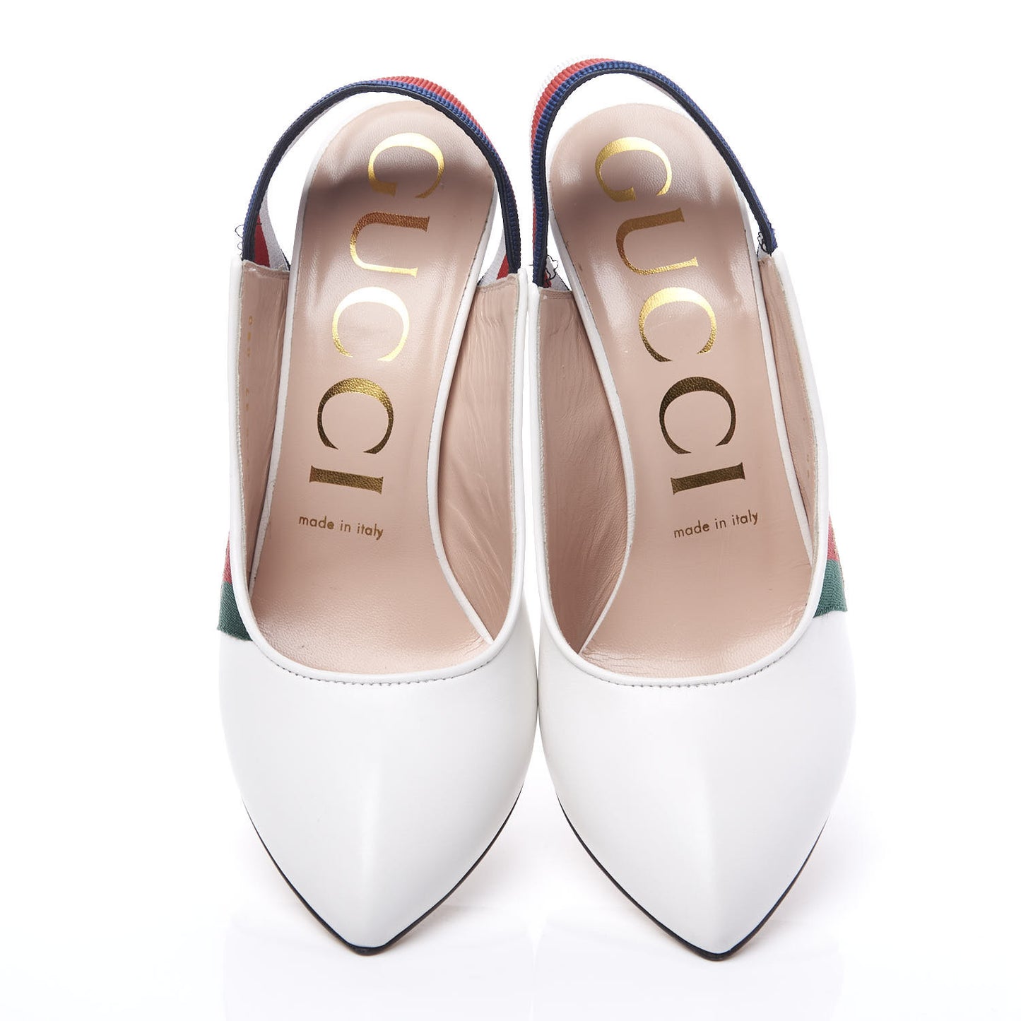 Malaga Kid Web Sylvie High Heel Slingback Pumps 37 White