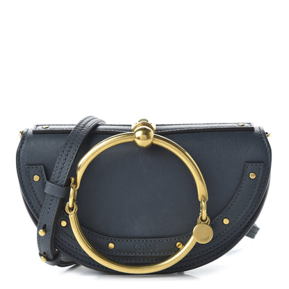 Chloe Calfskin Small Nile Bracelet Minaudiere Bag Silver Blue 1 of 10