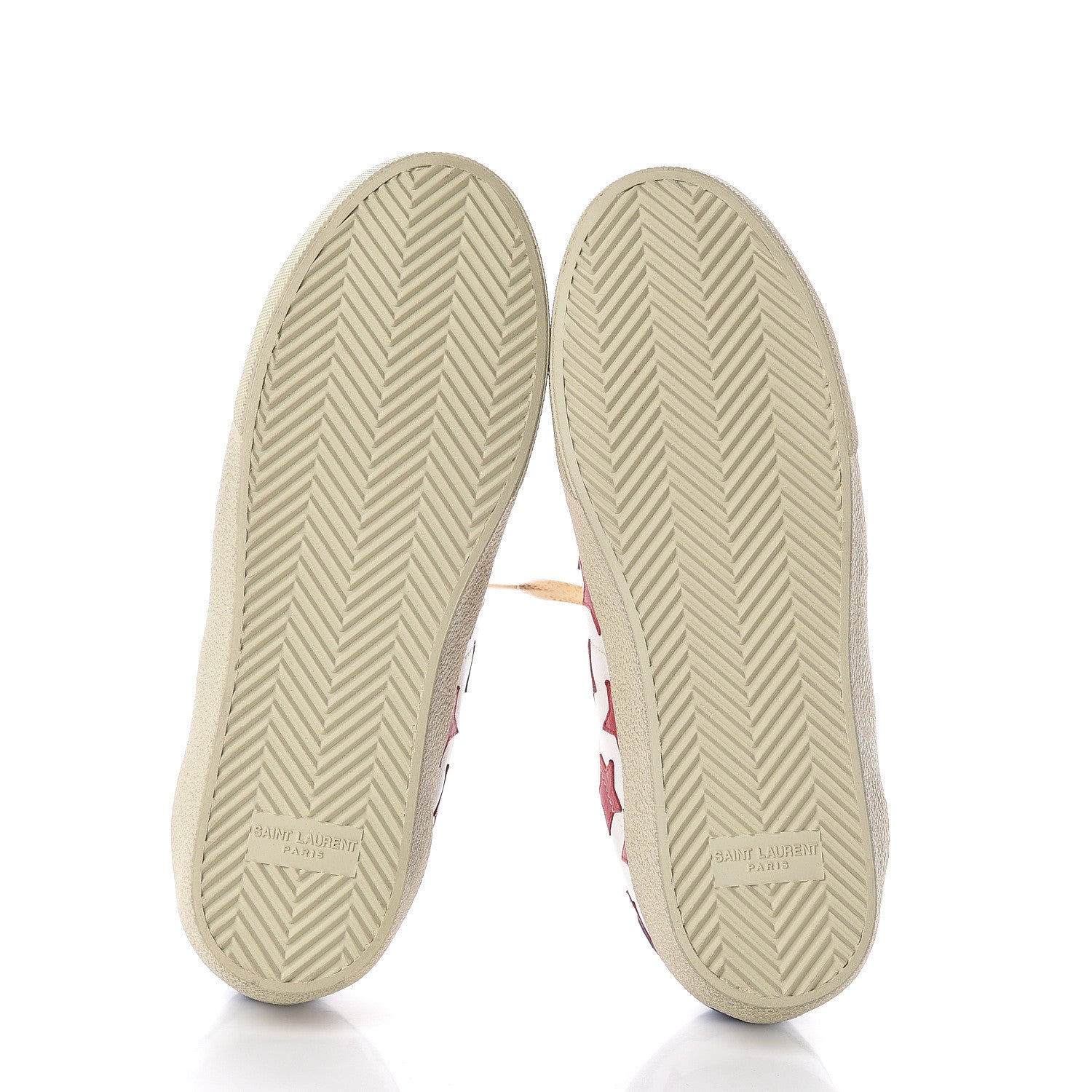 Saint Laurent Calfskin Star Court Sneakers 40 White Red 7 of 7