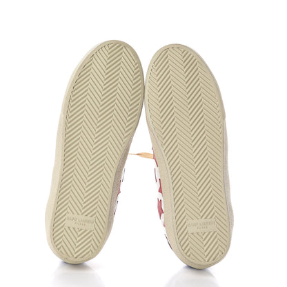 Saint Laurent Calfskin Star Court Sneakers 40 White Red 7 of 7