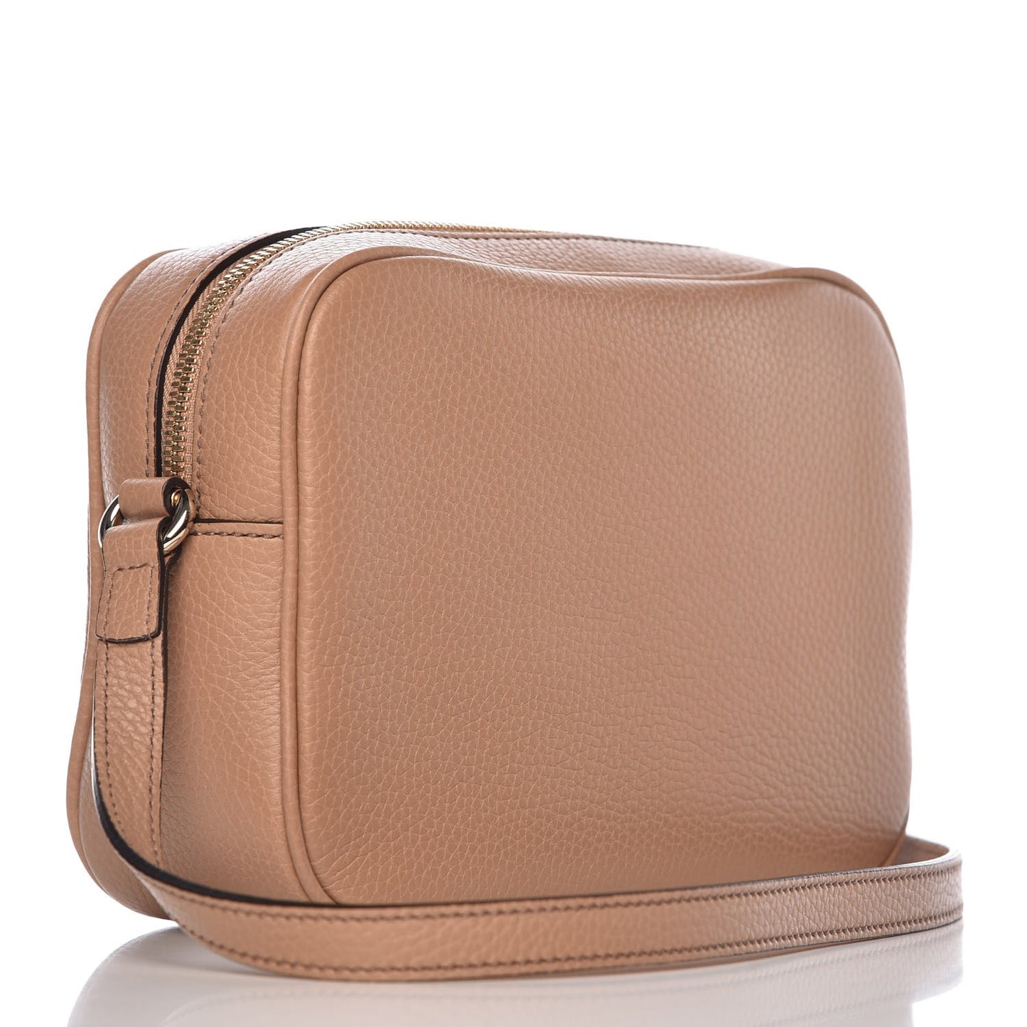 Pebbled Calfskin Small Soho Disco Bag Camelia
