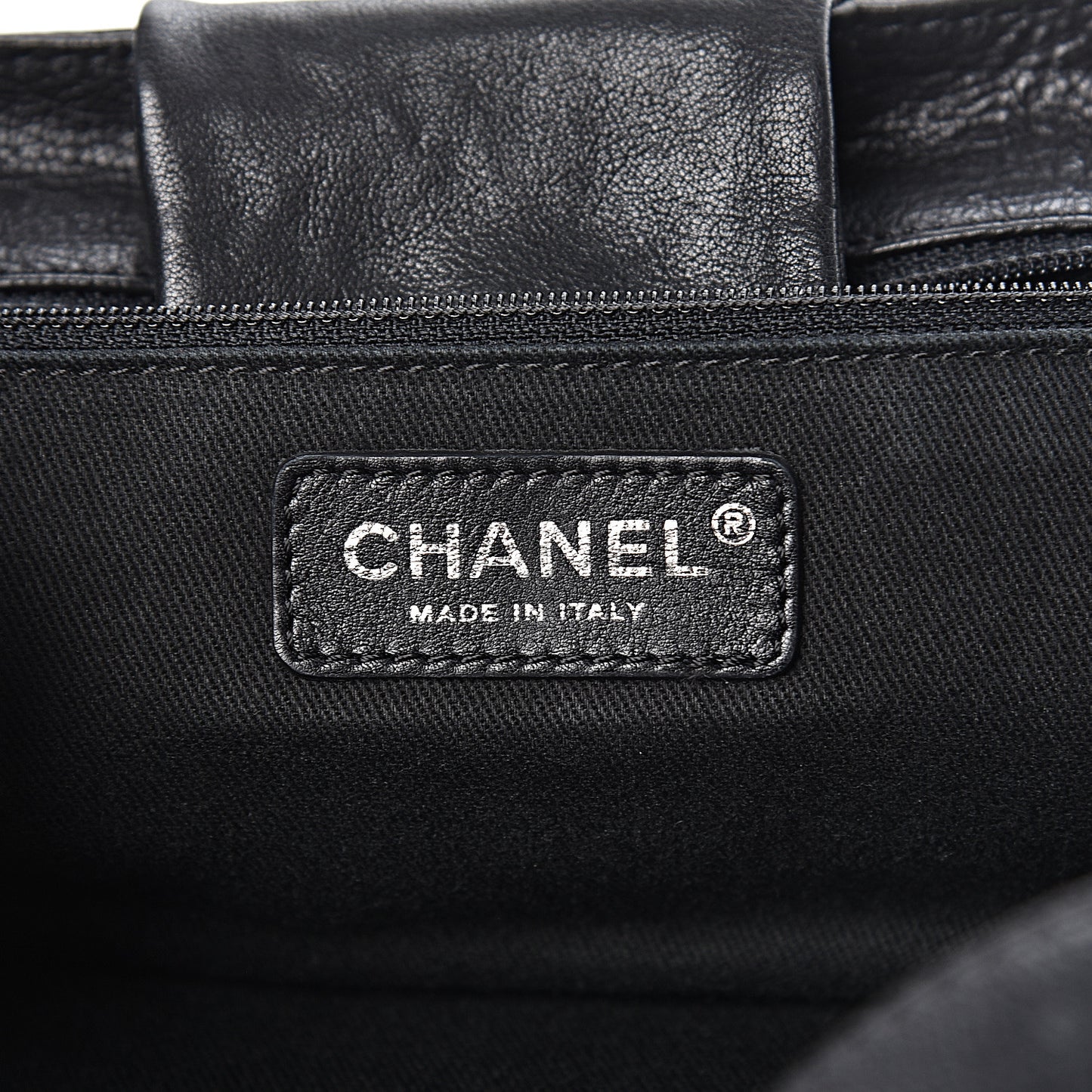 Calfskin Diamond Stitch Accordion Flap Black
