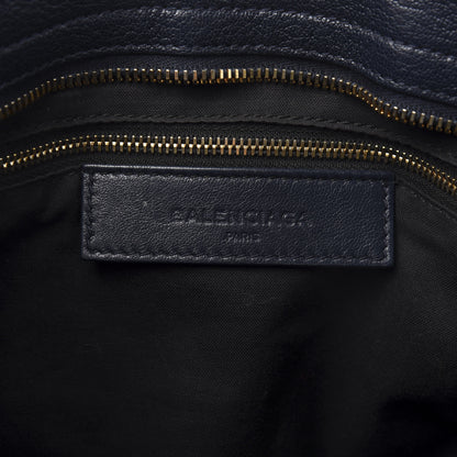Balenciaga Chevre Gold Metallic Edge Hardware City Bleu Nuit Dark Sea 7 of 18