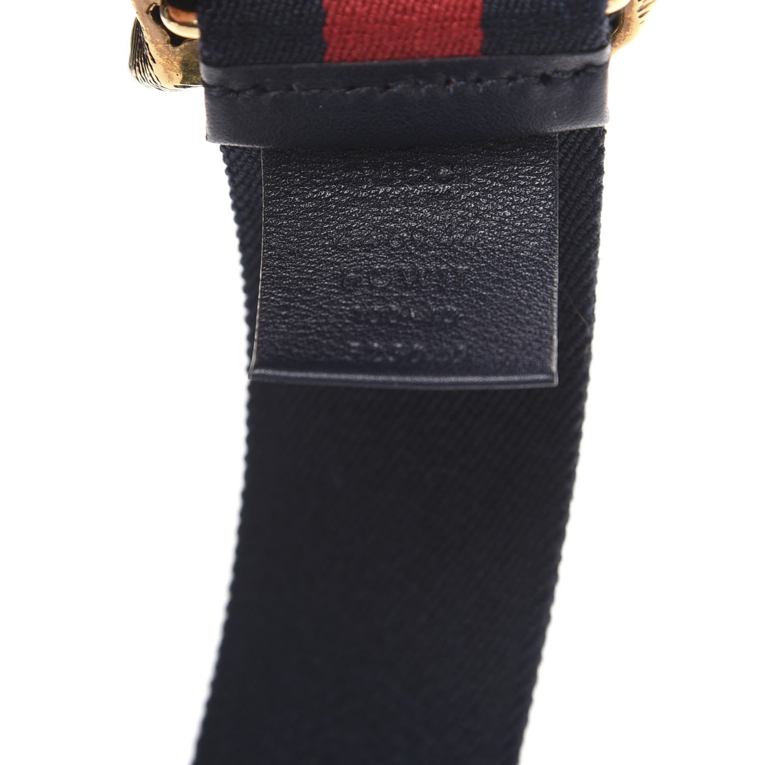 Gucci Web Feline Buckle Belt 100 40 Blue Red 3 of 4