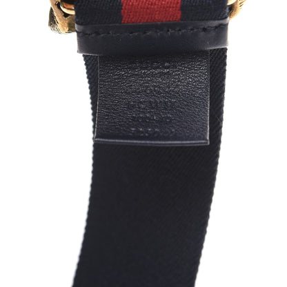Gucci Web Feline Buckle Belt 100 40 Blue Red 3 of 4