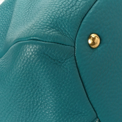 Prada Vitello Daino Shopping Tote Green 9 of 10