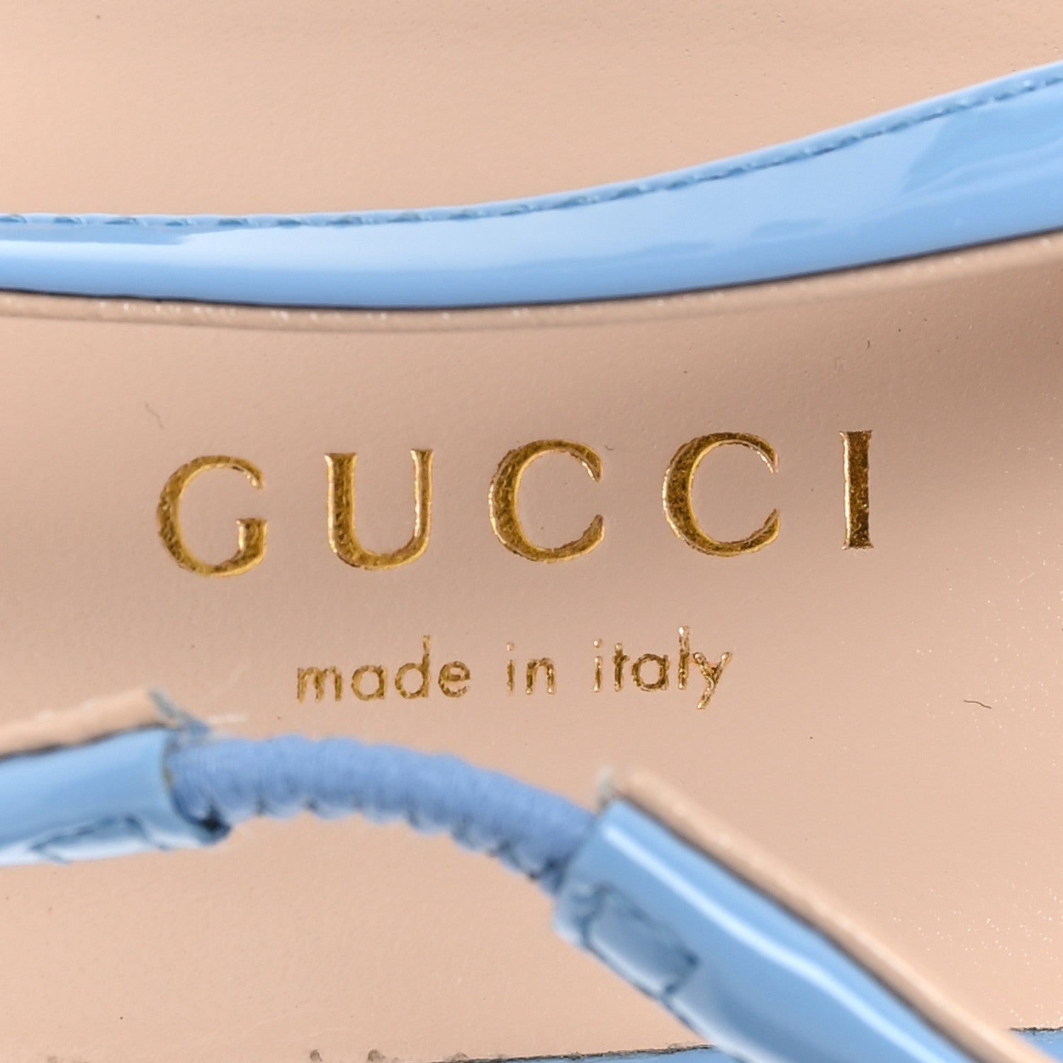 Gucci Vernice Crystal Horsebit Charlotte 42mm Slingback Pumps 37.5 Glacial Blue 8 of 10
