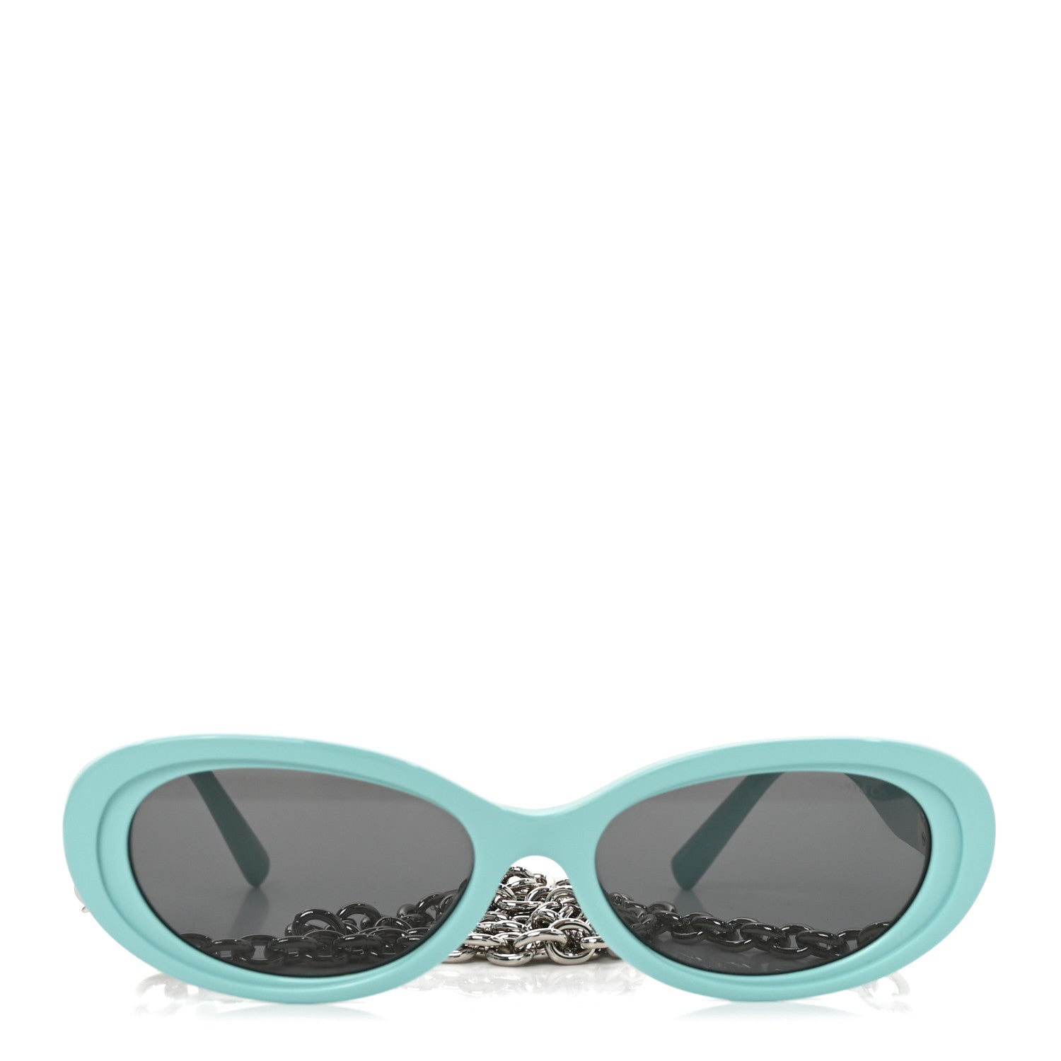 Tiffany Acetate Return to Tiffany Oval Sunglasses TF 4221 Tiffany Blue Dark Gray 2 of 7