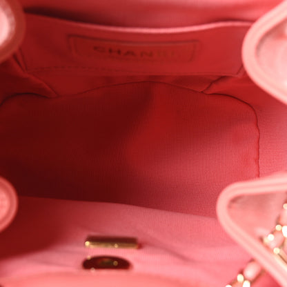 Chanel Lambskin Quilted Small Duma Drawstring Backpack Pink 4 of 10