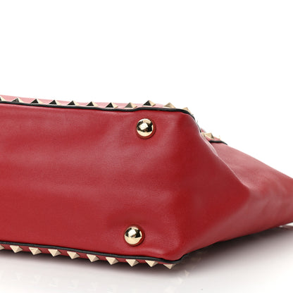 Valentino Garavani Vitello Small Rockstud Tote Rosso Valentino 9 of 10