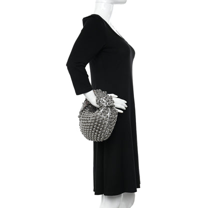 Bottega Veneta Metallic Nappa Studded Intrecciato Mini Jodie Silver 2 of 12