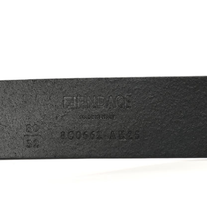 Versace X FENDI Calfskin Fendace Logo Belt 80 32 Black 4 of 6