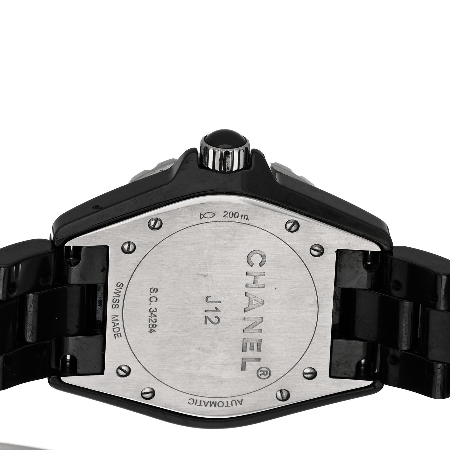 Stainless Steel Ceramic 38mm J12 Automatic Watch Black