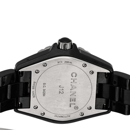 Chanel Stainless Steel Ceramic 38mm J12 Automatic Watch Black 4 of 5