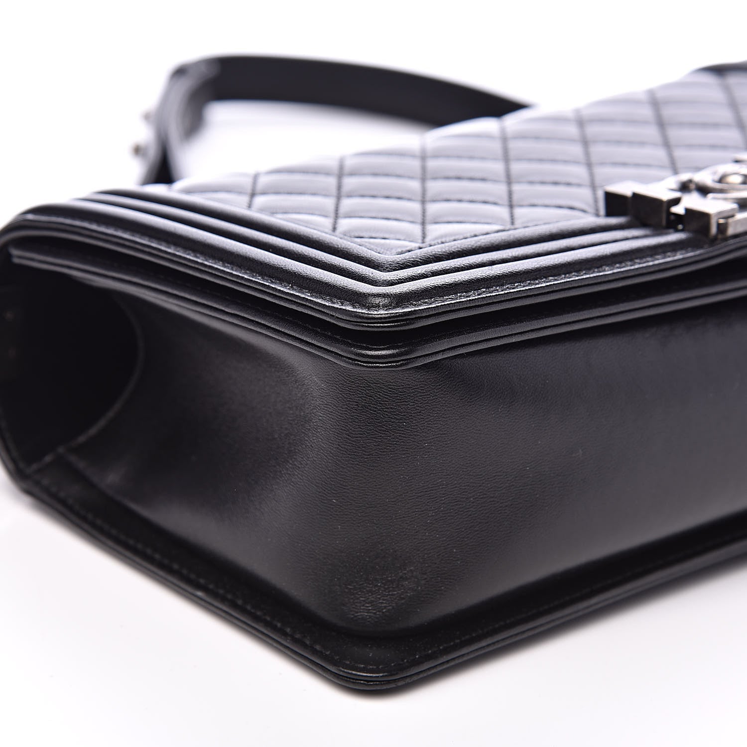 Chanel Lambskin Quilted Medium Boy Flap Black 8 of 16