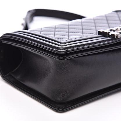 Chanel Lambskin Quilted Medium Boy Flap Black 8 of 16