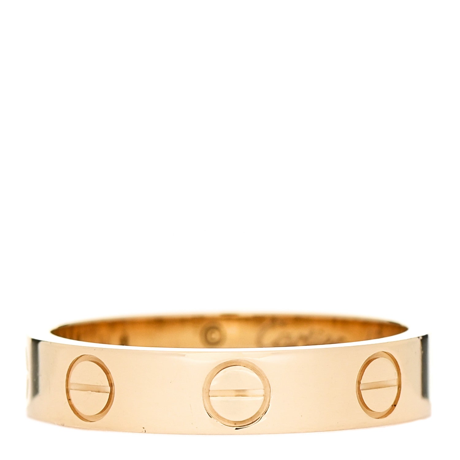 Cartier 18K Yellow Gold 3.5mm LOVE Wedding Band Ring 48 4.5 1 of 5