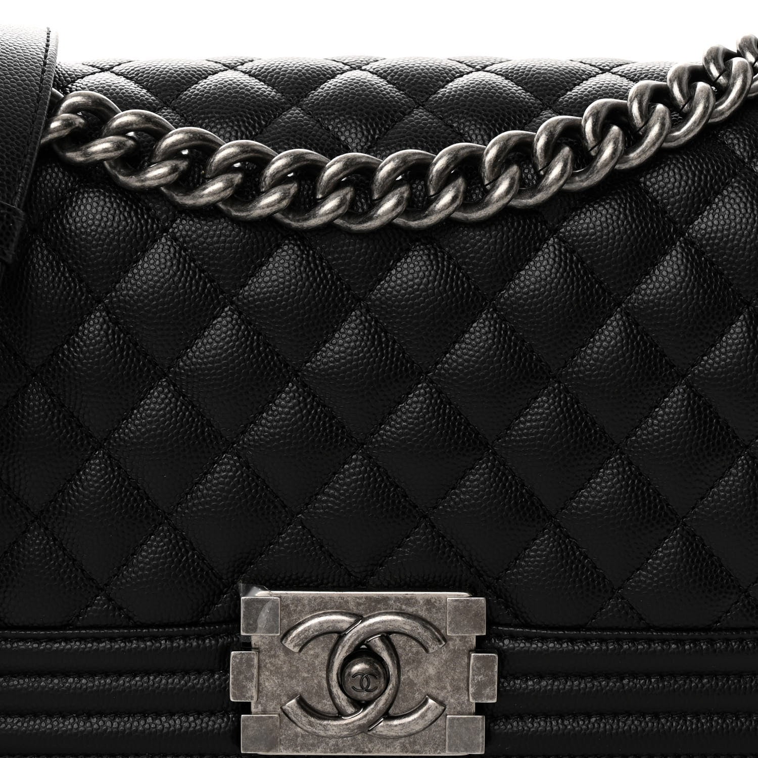 Chanel Caviar Quilted Medium Boy Flap Black 8 of 10