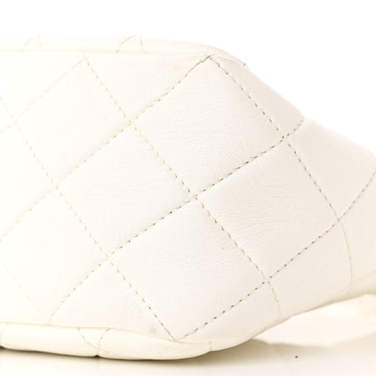 Chanel Lambskin Quilted Multi Chain Hobo White 10 of 11