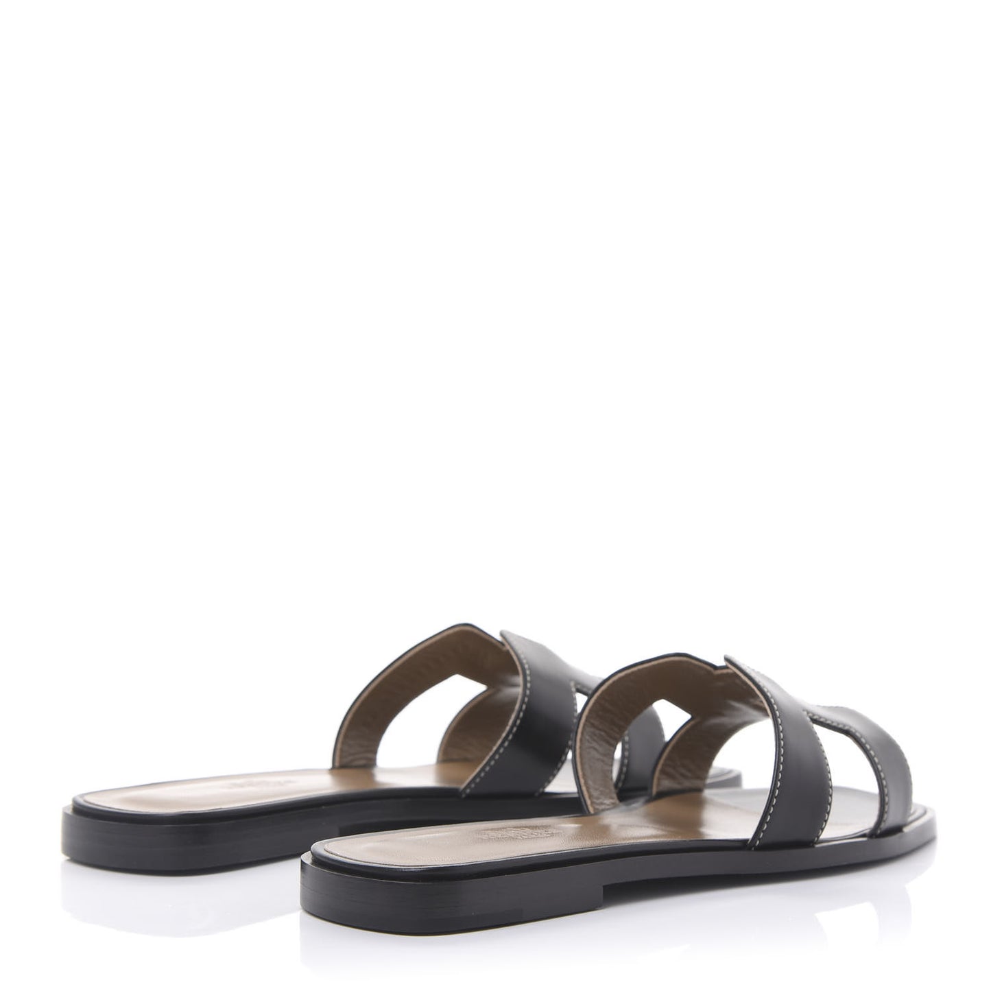 Box Calfskin Oran Sandals 38 Black