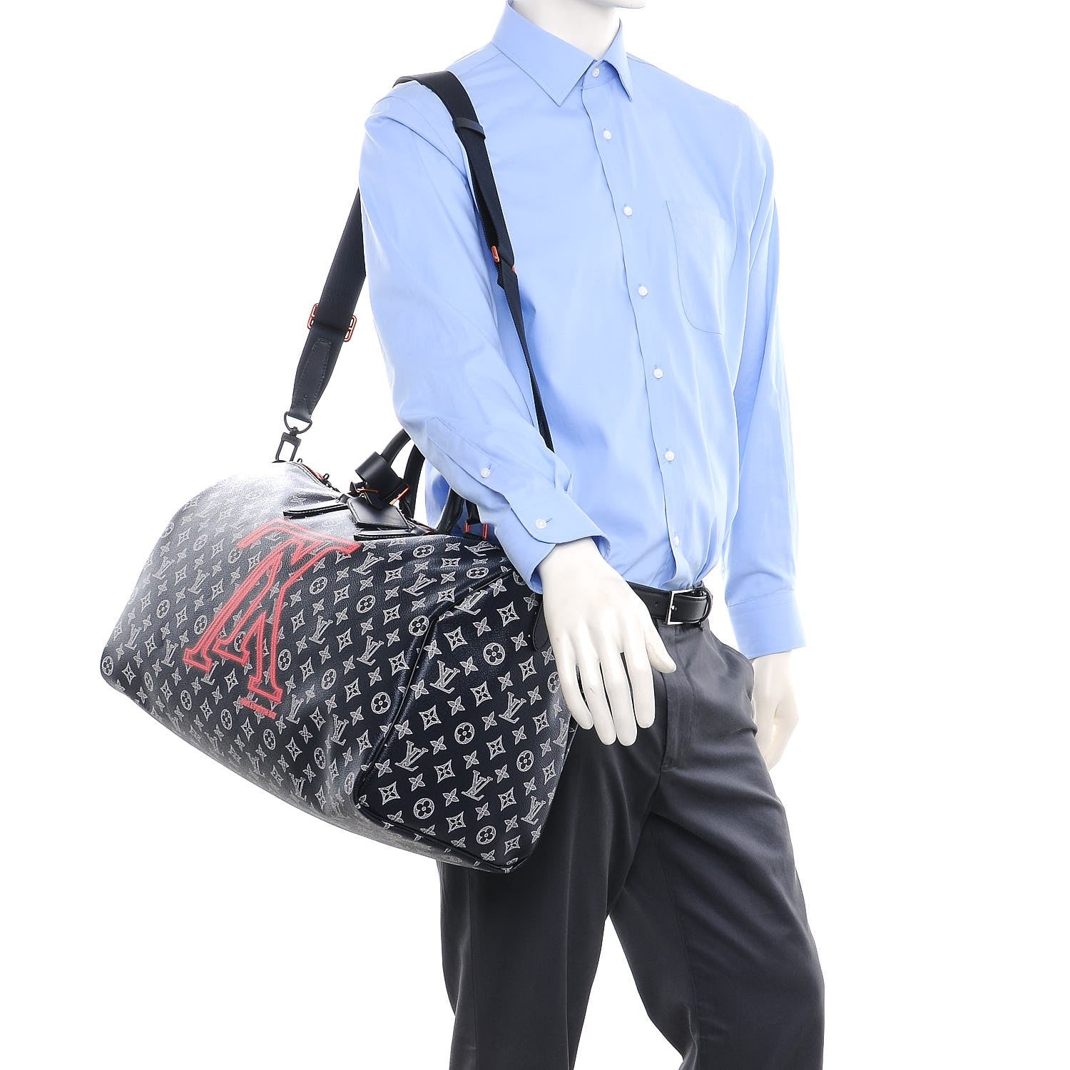 Louis Vuitton Monogram Upside Down Keepall Bandouliere 50 Ink
