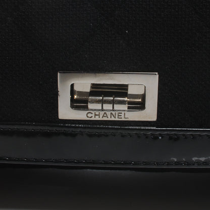 Chanel Jersey and Patent Mademoiselle East West Flap Black 5 of 10